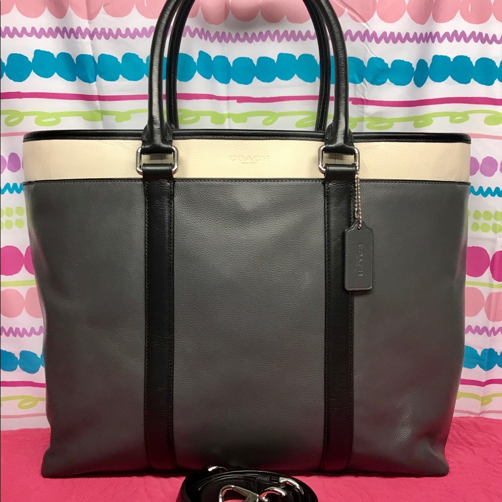 COACH LEATHER BUSINESS TOTE
